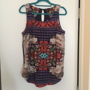 NWT Anthropologie TJ Collection Long Silky Tank