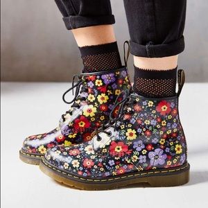 Dr Martin Floral Ankle Boot