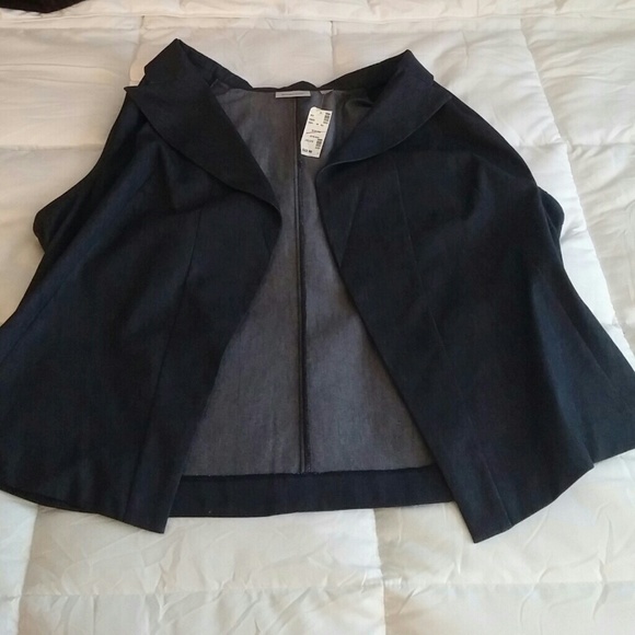 Denim vest with tags