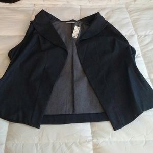 Denim vest with tags