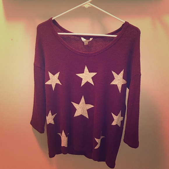 Red and white sweater
