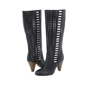 Miss Sixty perforated black leather Elda boots 39
