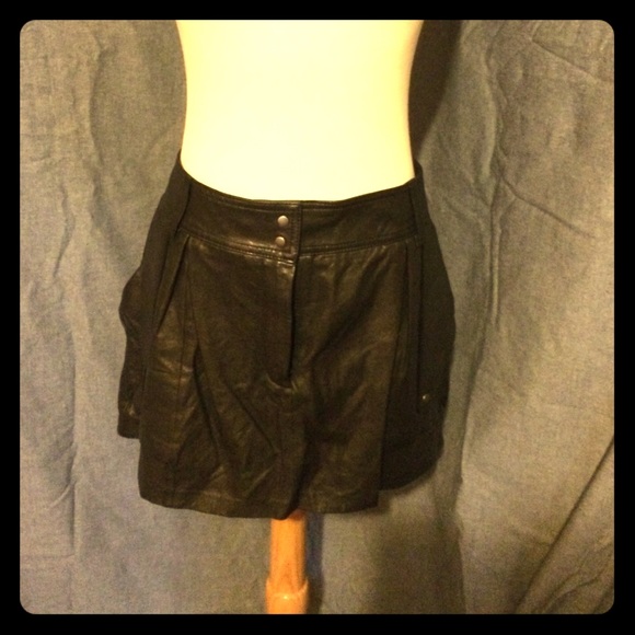 NWT! Leather mini skirt by DVF