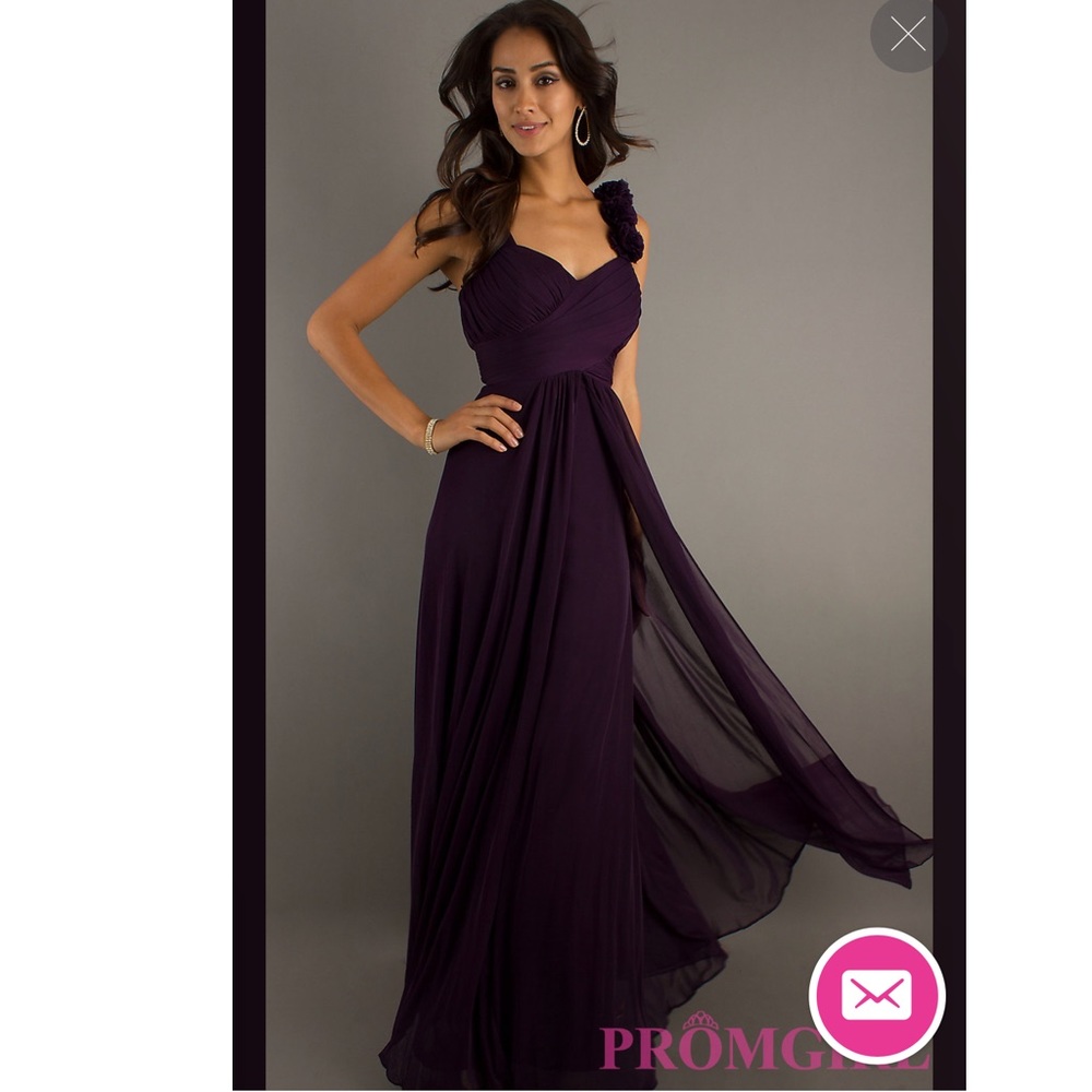 Long plum maxi dress