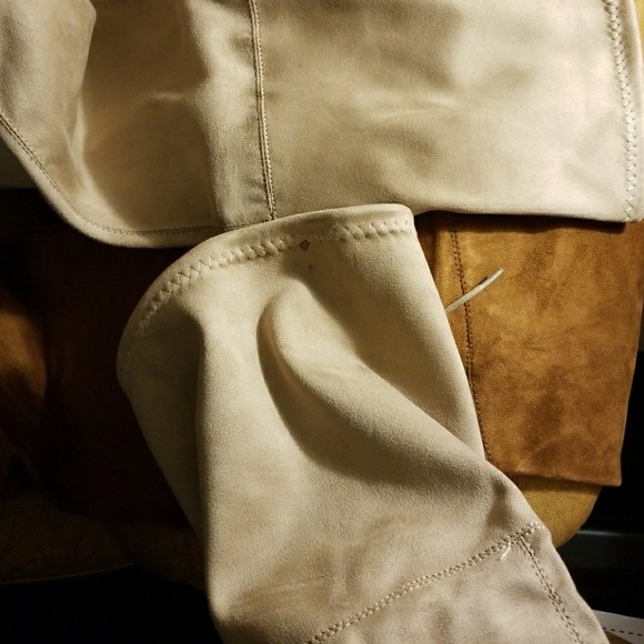 🆕Chestnut Brown Highland Over The Knee Stretchy Suede Hiline Thigh High Boots - Picture 4 of 9