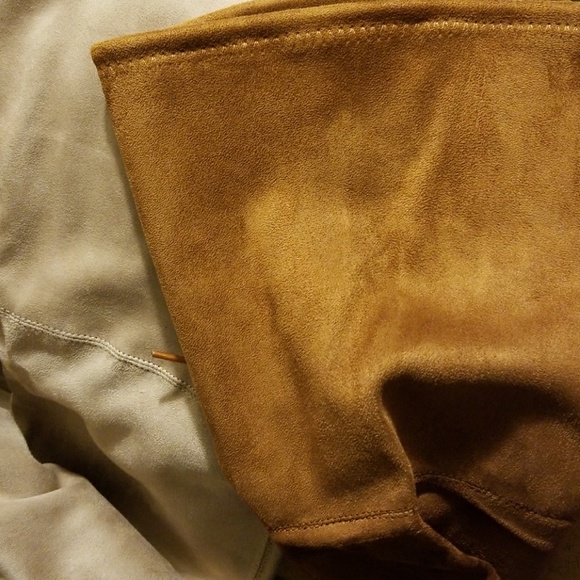 🆕Chestnut Brown Highland Over The Knee Stretchy Suede Hiline Thigh High Boots - Picture 3 of 9