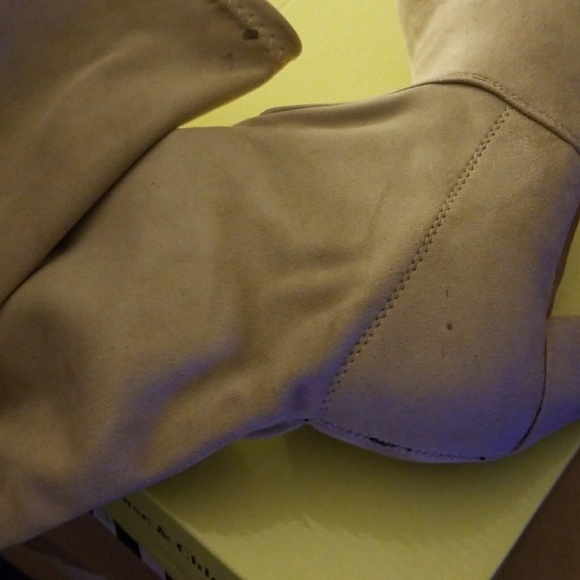 🆕Chestnut Brown Highland Over The Knee Stretchy Suede Hiline Thigh High Boots - Picture 8 of 9