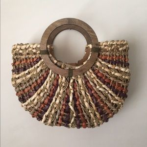 Multi-Color Straw Handbag