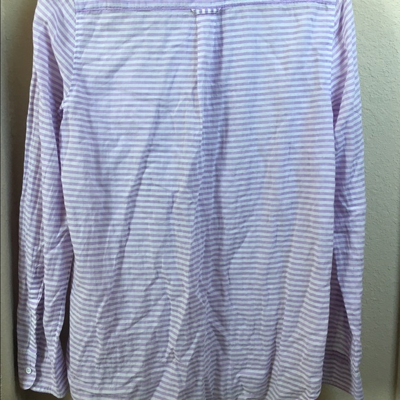 J Crew Striped Popover Buttondown Shirt Size 10 - Picture 4 of 4