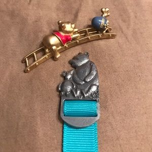 Winnie the Pooh pin brooche and bookmark