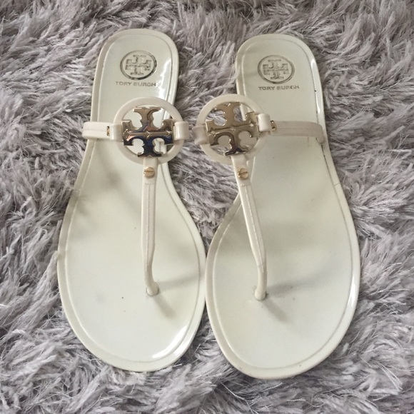 Tory Burch white mini miller jelly