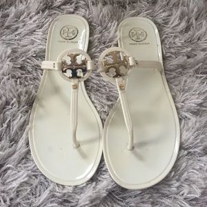 Tory Burch white mini miller jelly