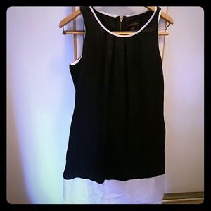 Black and white sleeveless dress