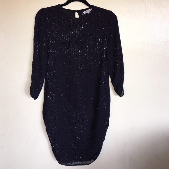 Blue beaded dress
