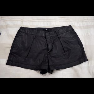 7 for all Mankind waxed denim shorts