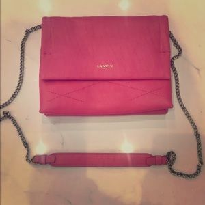 Lanvin Paris Pink Lambskin Bag Mini Sugar