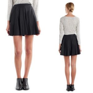 NWT - Joie Kyla black leather skirt