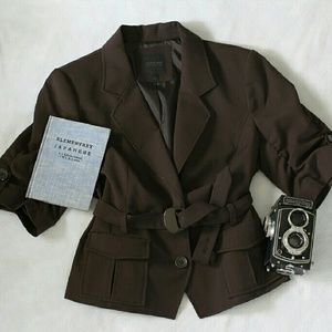 The Limited Studio 400 Blazer Cuff Sleeve Belted