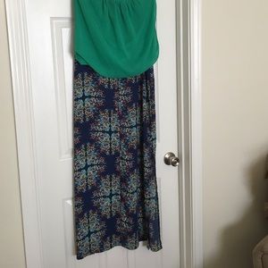 Maxi Skirt with Faux Buttons