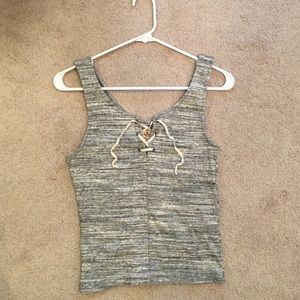 Hollister lace up tank