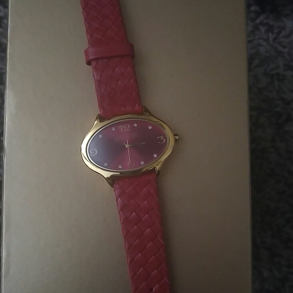 Joan Rivers Red and Gold watch