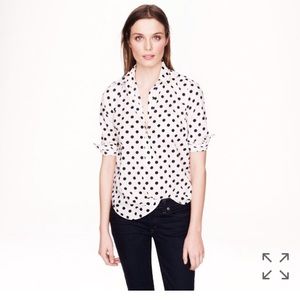 🔴FINAL SALE🔴 Price FIRM J. Crew Polka Dot Popovr