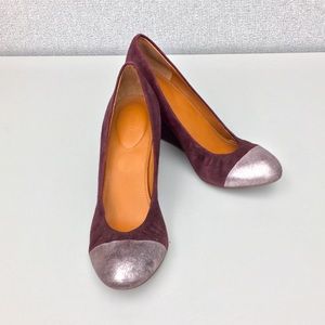 Leifnotes suede wedge heels