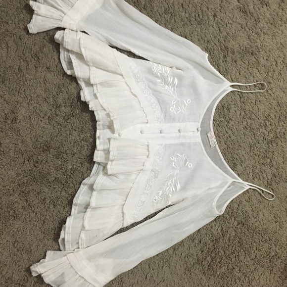 White Free People Top
