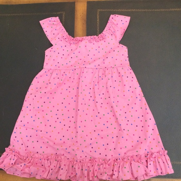 Pink polka dot dress