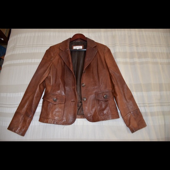 Calvin Klein leather jacket - Picture 1 of 2