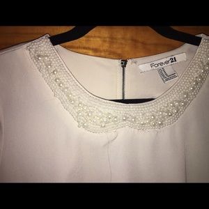 Forever21 peplum long sleeve blouse