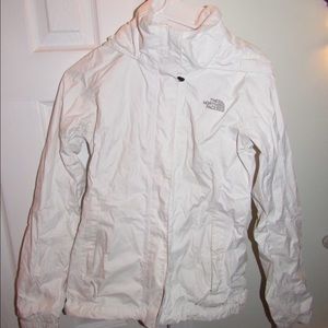 White North face Rain Jacket