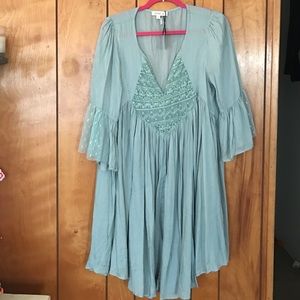 Sea foam green tunic dress