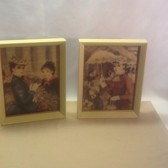 Huldah framed prints set of two Vintage