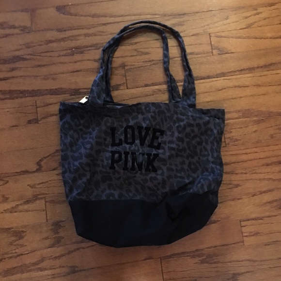 Leopard pink tote bag