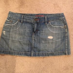 American eagle jean mini skirt
