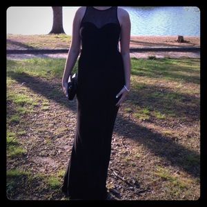 Long, black prom dress