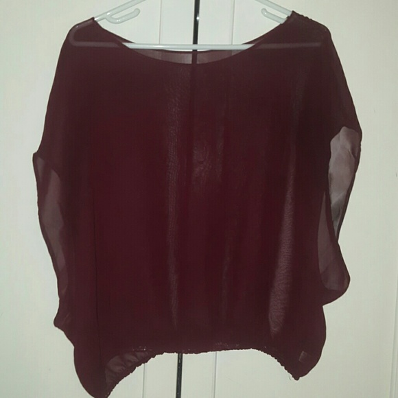 Sheer red American Apparel top