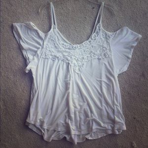 Short Sleeve Shirt with Shoulder Peekaboo