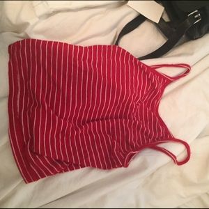 BRANDY MELVILLE HIGH NECK STRIPED TANK