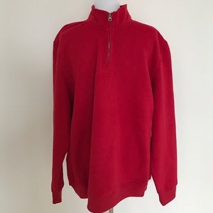 NWT Izod red half zip sweatshirt.