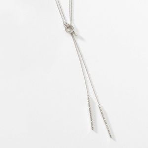 Pave Stick Lariat Necklace