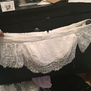 TOPSHOP OFF THE SHOULDER LACE TOP SIZE 4