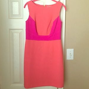 Coral and Magenta Sleeveless Dress