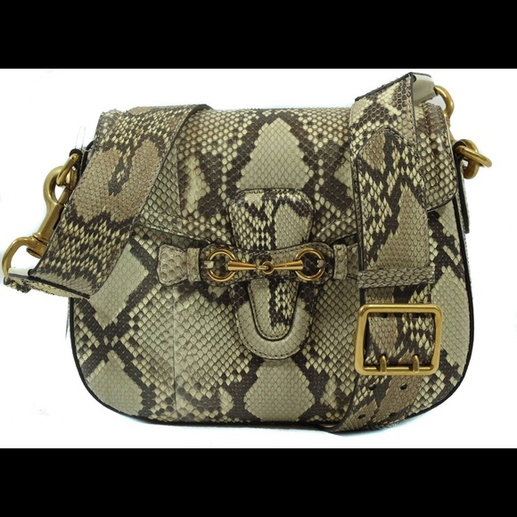 Gucci Python Horsebit Shoulder Bag - Picture 1 of 4