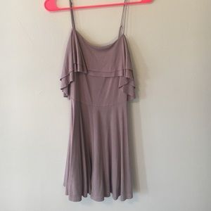 Purple ruffle romper