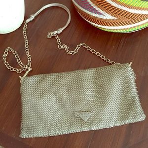 Prada Silver Chain Mesh Purse