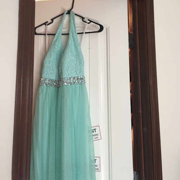 Mint Green / Blue Prom Dress