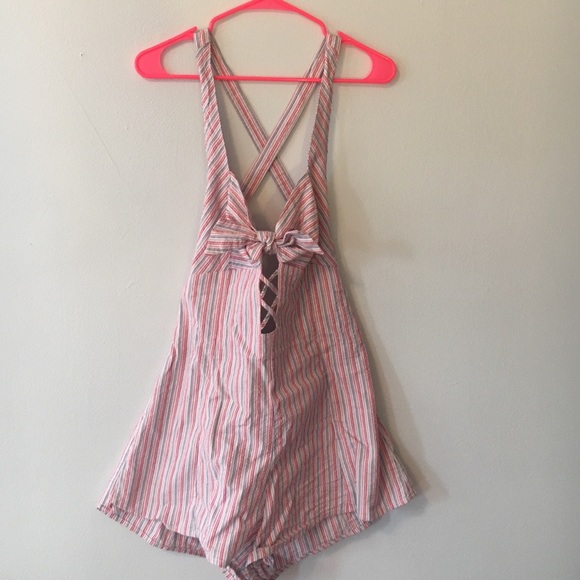 Red white and blue, crossback romper