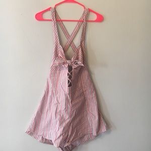 Red white and blue, crossback romper